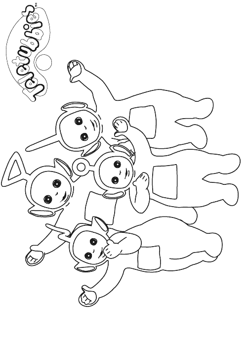 Coloriage 50 Teletubbies