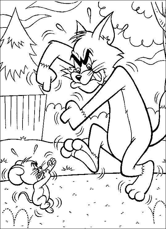 Coloriage 1 Tom et jerry