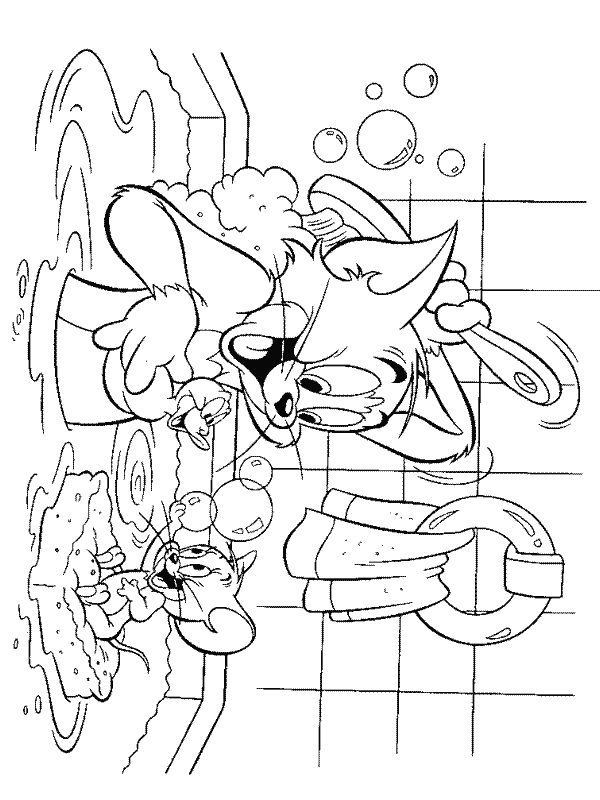 Coloriage 11 Tom et jerry