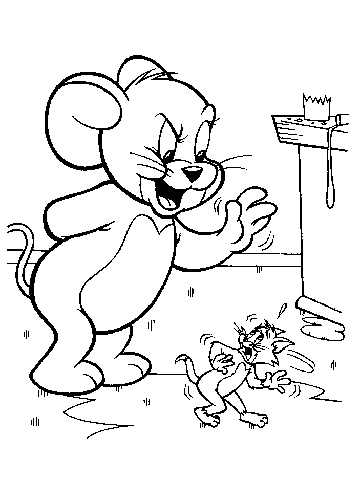 Coloriage 13 Tom et jerry