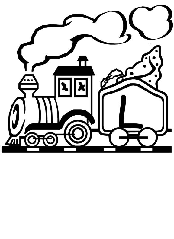 Coloriage 12 Train alphabet