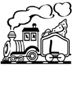 Coloriage Train alphabet 12