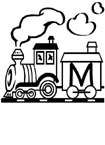 Coloriage Train alphabet 13