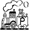 Coloriage Train alphabet 16