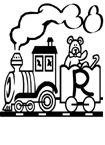 Coloriage Train alphabet 18