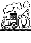 Coloriage Train alphabet 21