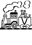 Coloriage Train alphabet 22