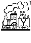 Coloriage Train alphabet 25