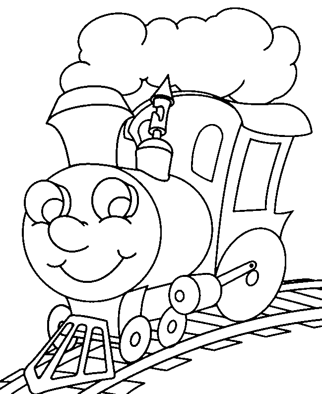 Coloriage 5 Trains