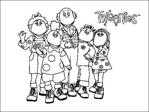 Coloriage 5 Tweenies