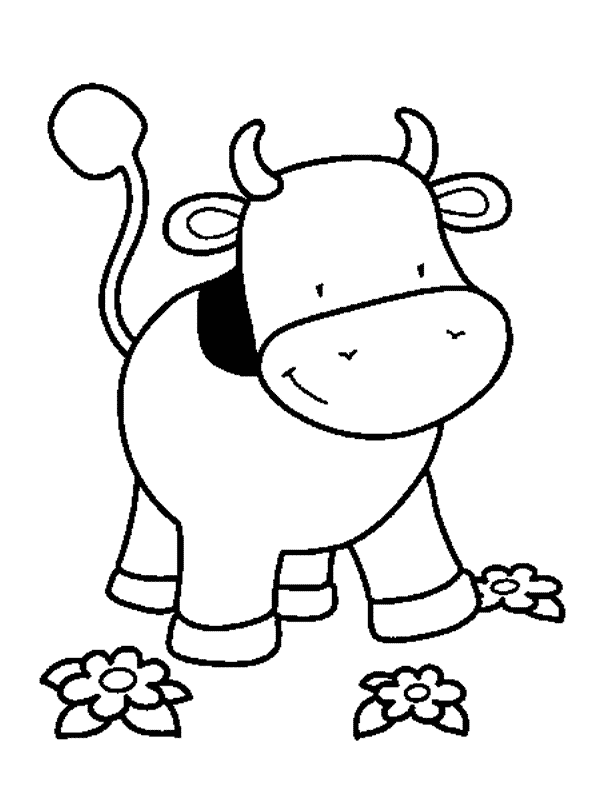 Coloriage 5 Vaches