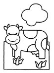 Coloriage Vaches 8