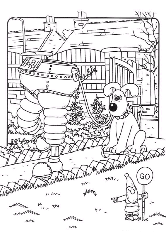 Coloriage 12 Wallace et gromit