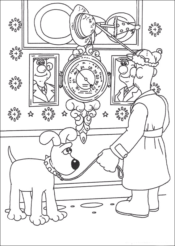 Coloriage 14 Wallace et gromit