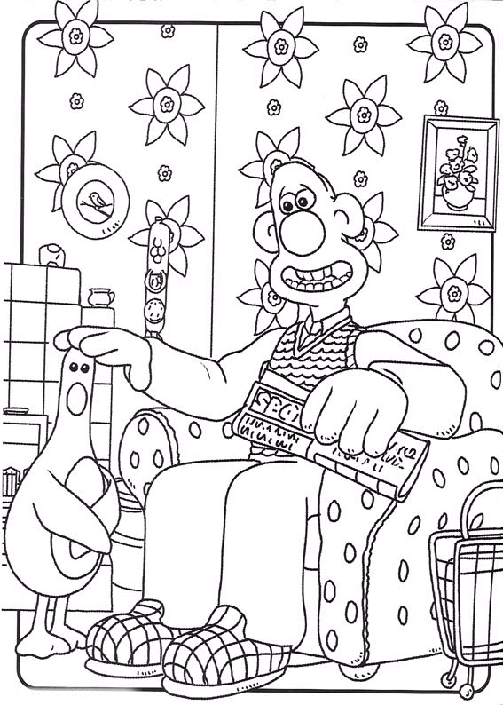 Coloriage 2 Wallace et gromit