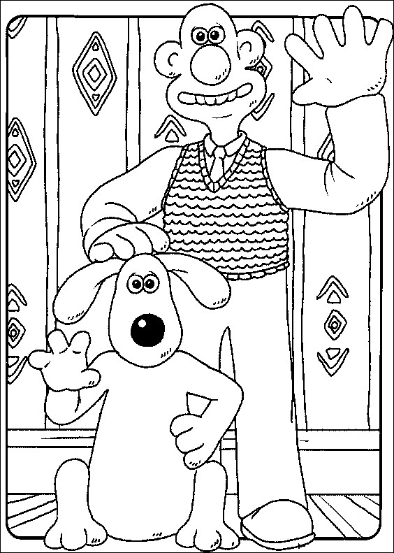 Coloriage 23 Wallace et gromit