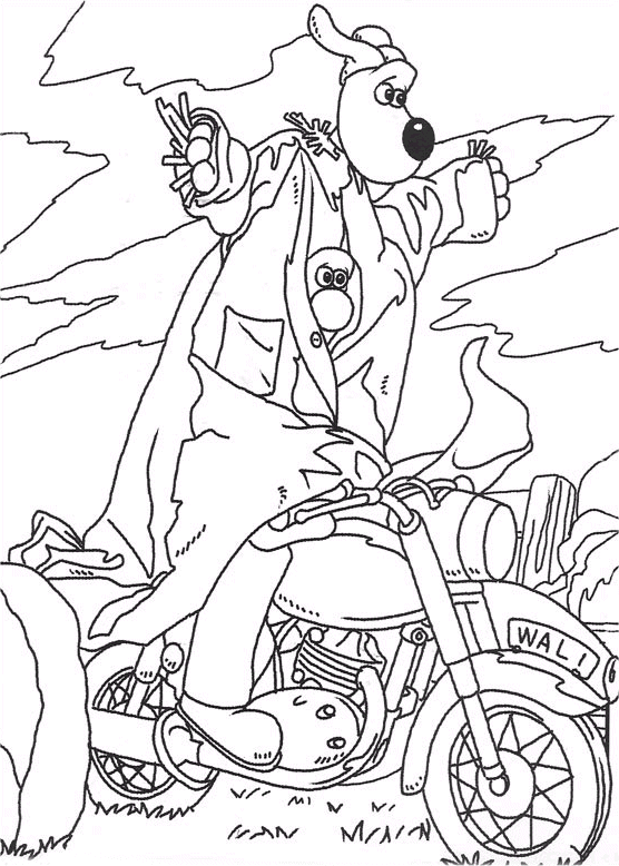 Coloriage 5 Wallace et gromit