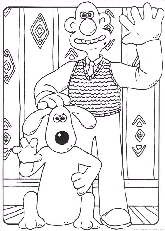 Coloriage 9 Wallace et gromit