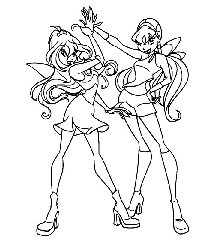 Coloriage 6 Winx