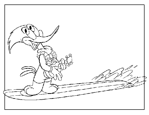 Coloriage 4 Woody-woodypecker