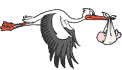 Gifs Animés cigogne bebe 4