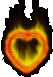 Gifs Animés coeur enflamee 1