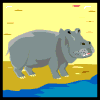 Gifs Animés hippopotames 26