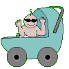 Gifs Animés poussette enfant 2